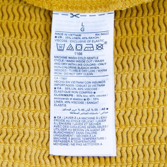 Old Navy Sleeveless Wide Leg Mustard Yellow Jumpsuit, size L - Picture 6 of 6